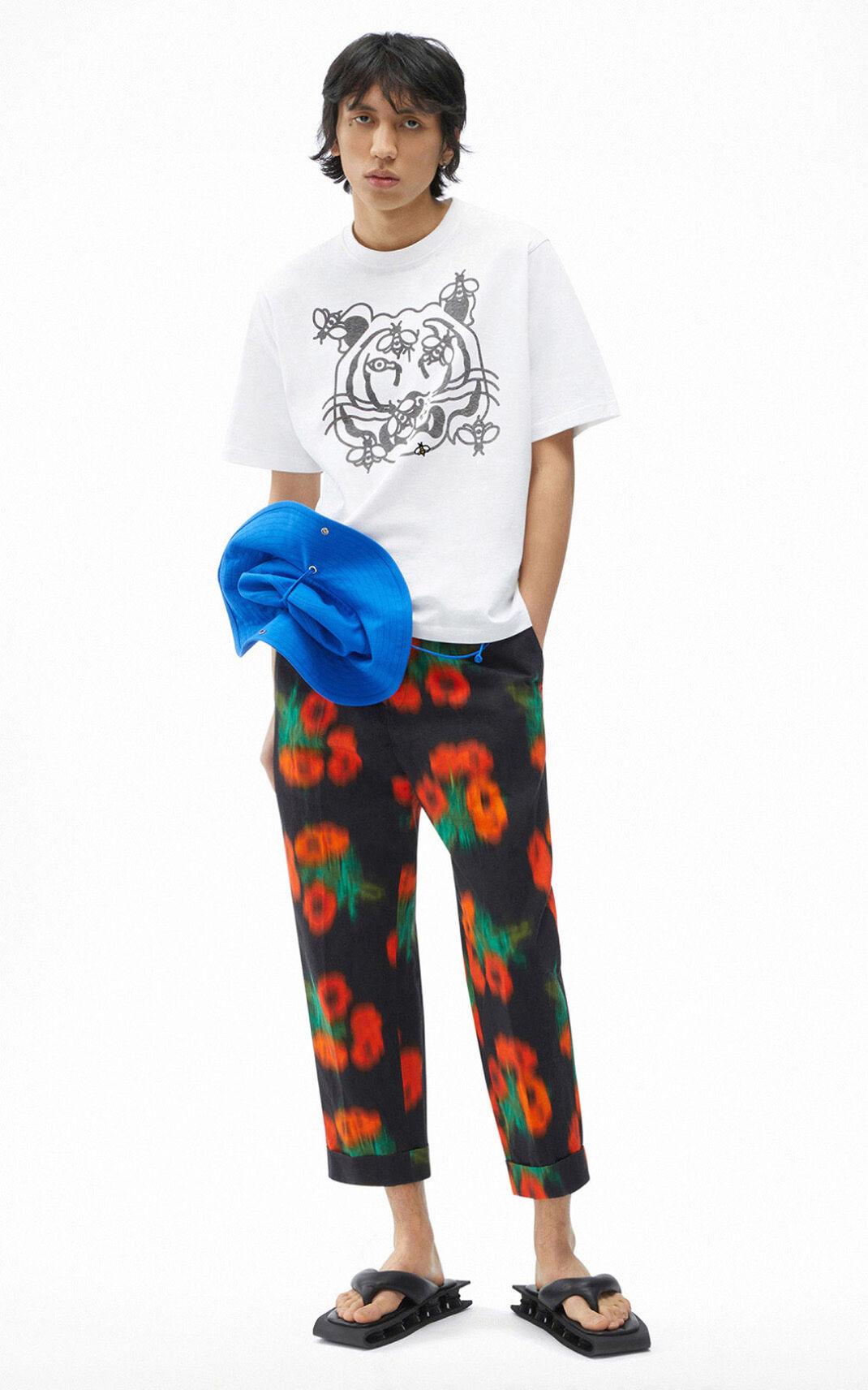 Kenzo Bee a Tiger T-shirts Herre - Hvide DK-790912